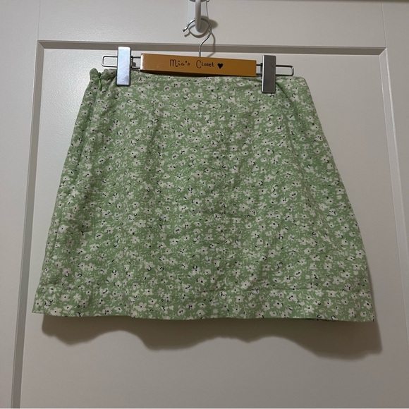 MANGO - Floral - Green & White - Skirt - Women’s S - Picture 5 of 9